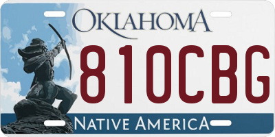 OK license plate 810CBG