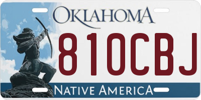 OK license plate 810CBJ