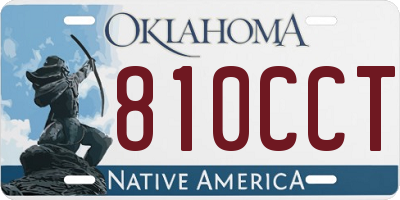 OK license plate 810CCT