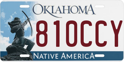 OK license plate 810CCY