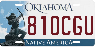 OK license plate 810CGU
