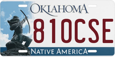 OK license plate 810CSE
