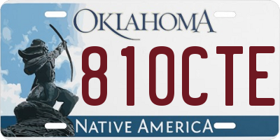 OK license plate 810CTE