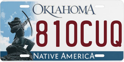 OK license plate 810CUQ