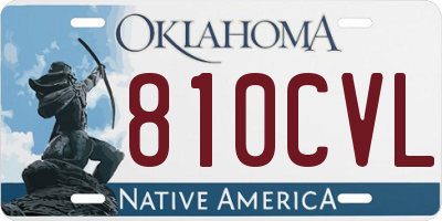 OK license plate 810CVL
