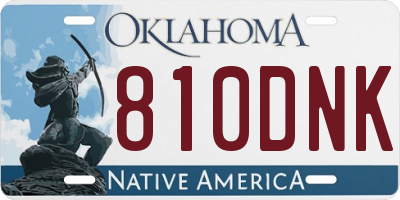 OK license plate 810DNK
