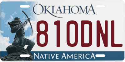 OK license plate 810DNL