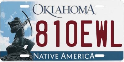 OK license plate 810EWL