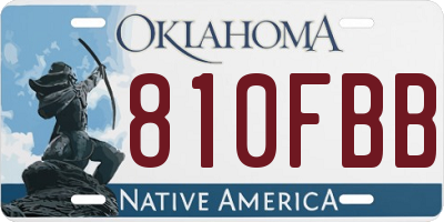 OK license plate 810FBB
