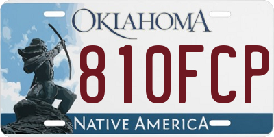 OK license plate 810FCP