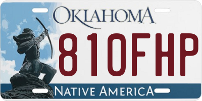 OK license plate 810FHP