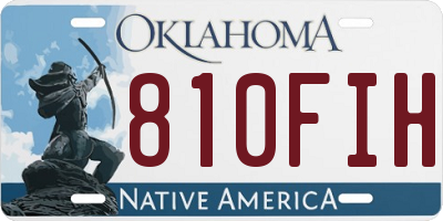 OK license plate 810FIH