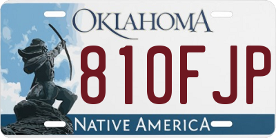 OK license plate 810FJP