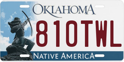 OK license plate 810TWL