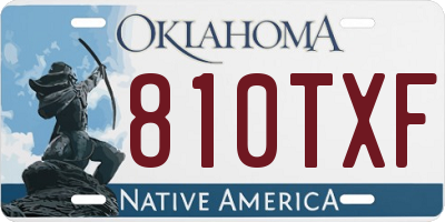 OK license plate 810TXF