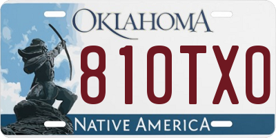 OK license plate 810TXO
