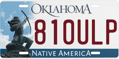 OK license plate 810ULP