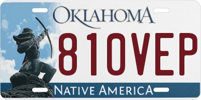 OK license plate 810VEP