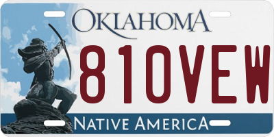 OK license plate 810VEW