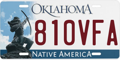 OK license plate 810VFA
