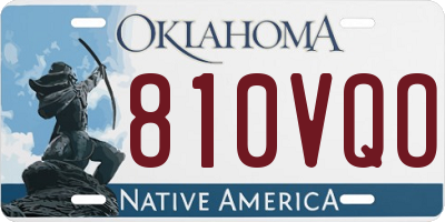 OK license plate 810VQO