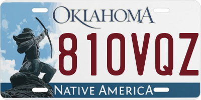 OK license plate 810VQZ