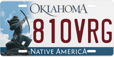 OK license plate 810VRG