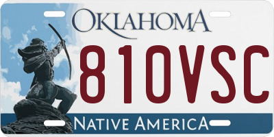 OK license plate 810VSC