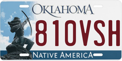 OK license plate 810VSH