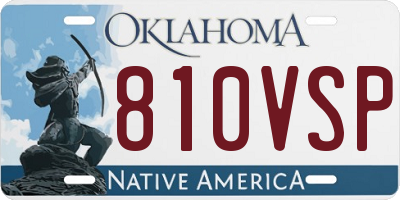 OK license plate 810VSP