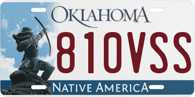 OK license plate 810VSS