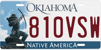 OK license plate 810VSW
