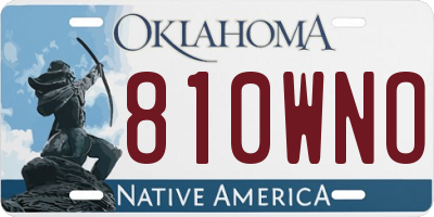 OK license plate 810WNO