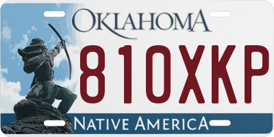 OK license plate 810XKP