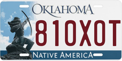 OK license plate 810XOT