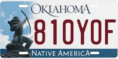 OK license plate 810YOF