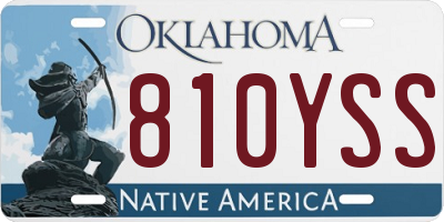 OK license plate 810YSS