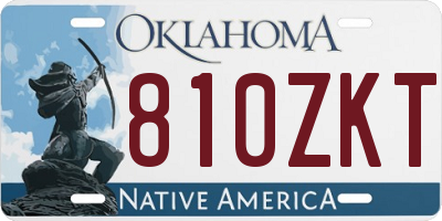 OK license plate 810ZKT