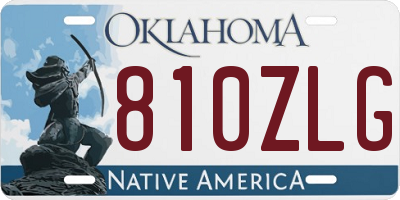 OK license plate 810ZLG