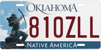 OK license plate 810ZLL