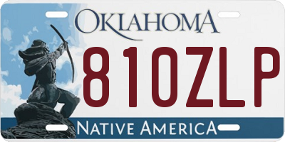 OK license plate 810ZLP