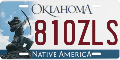 OK license plate 810ZLS