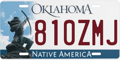 OK license plate 810ZMJ