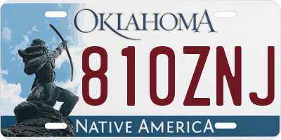 OK license plate 810ZNJ