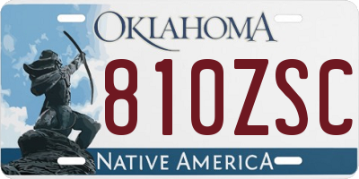 OK license plate 810ZSC