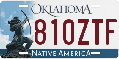 OK license plate 810ZTF