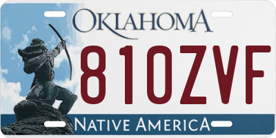 OK license plate 810ZVF