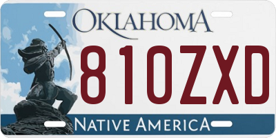 OK license plate 810ZXD