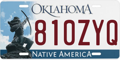 OK license plate 810ZYQ