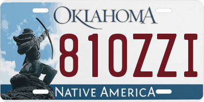 OK license plate 810ZZI